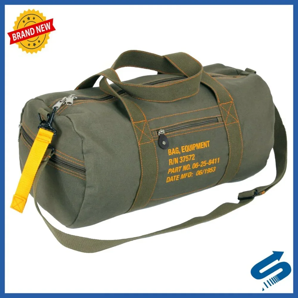 Canvas Duffle Bag Heavyweight Travel Gym Gear Storage Vintage Classic